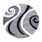 Flash Furniture Gray 8' x 8' Modern Plush Abstract Area Rug KP-RG952-88-GY-GG - alternate 5